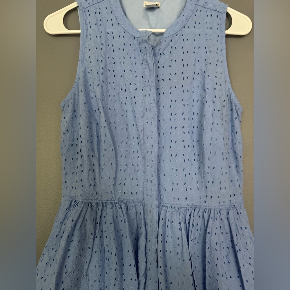 J. Crew Blue Sleeveless Sundress Midi - Picture 3 of 9